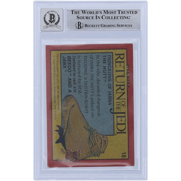 Bill Hargreaves Star Wars Autographed 1983 Topps Return of the Jedi #18 BGS Authenticated 10 Card