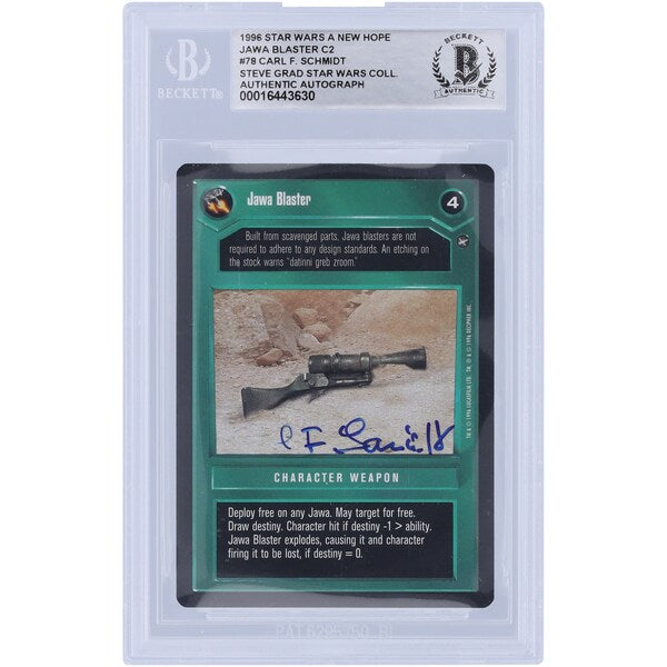 Carl Schmidt Star Wars Autographed 1996 CCG New Hope #78 BGS Authenticated Authentic Card