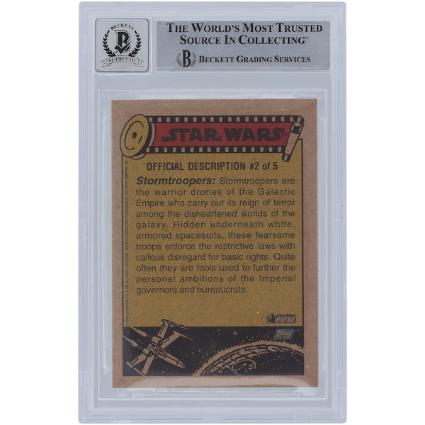David Beasley Star Wars Autographed 2004 Topps Heritage #19 BGS Authenticated 10 Card