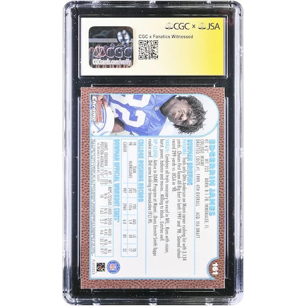 Edgerrin James Signed 1999 Bowman Chrome #161 Rookie Card | CGC Authenticated