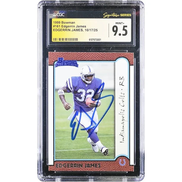 Edgerrin James Signed 1999 Bowman Chrome #161 Rookie Card | CGC 9.5