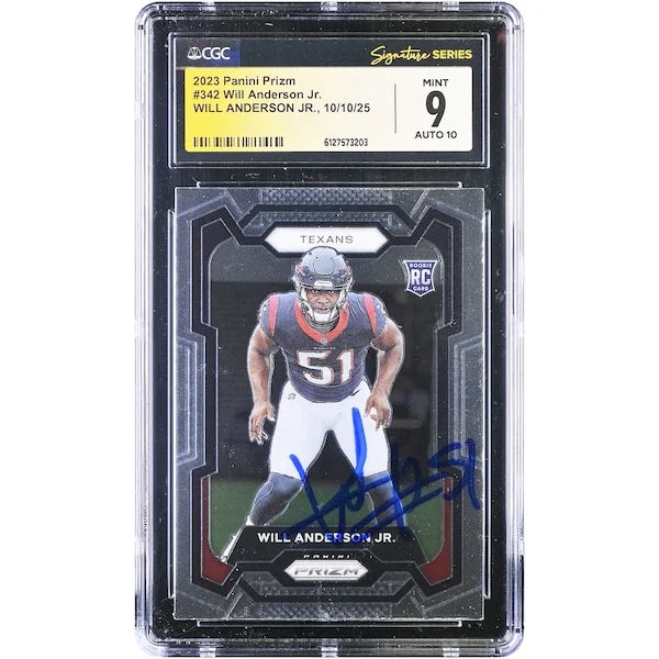 Will Anderson Jr. Signed 2023 Panini Prizm #342 Rookie Card | CGC Authenticated 9