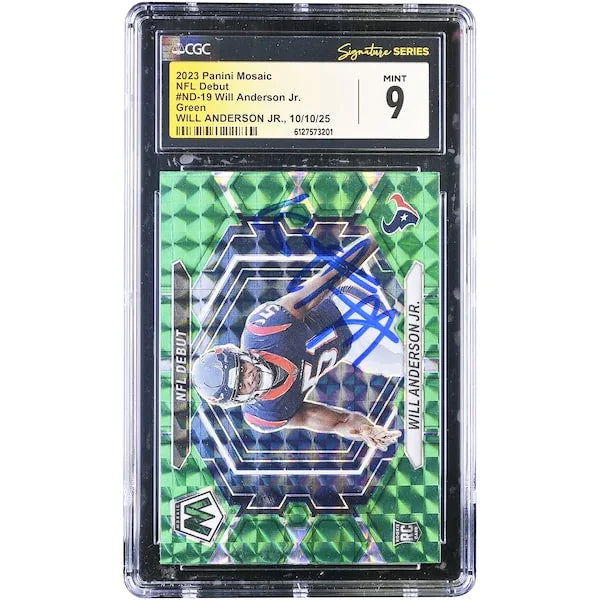 Will Anderson Jr. Signed 2023 Panini Mosaic Rookie Card | CGC Authenticated Mint 9