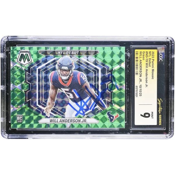 Will Anderson Jr. Signed 2023 Panini Mosaic Rookie Card | CGC Authenticated Mint 9