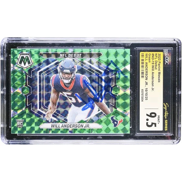 Will Anderson Jr Signed 2023 Panini Mosaic Rookie Card | CGC Authenticated 9.5