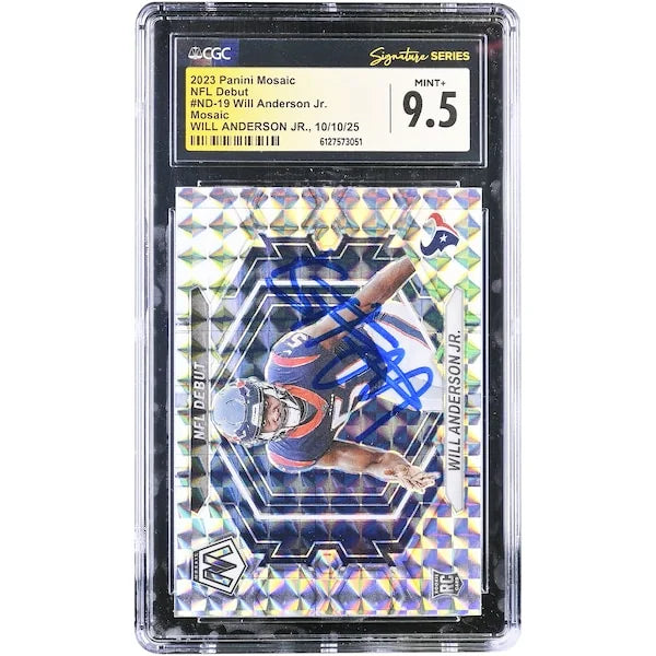 Will Anderson Jr Signed 2023 Panini Mosaic Rookie Card | CGC 9.5