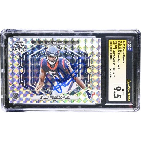 Will Anderson Jr Signed 2023 Panini Mosaic Rookie Card | CGC 9.5