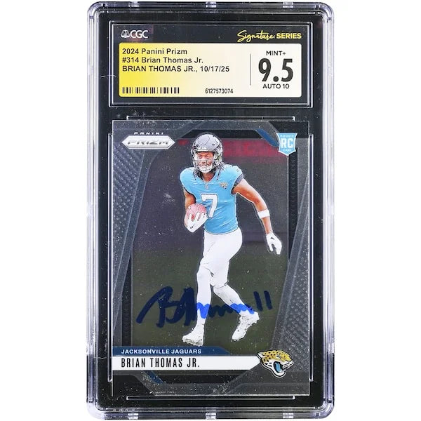 Brian Thomas Jr Signed 2024 Panini Prizm #314 Rookie Card | CGC 9.5