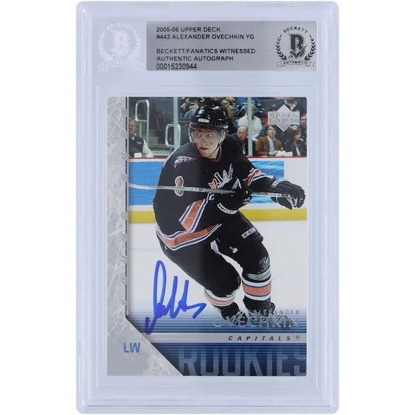 Alex Ovechkin Signed 2005-06 Upper Deck Young Guns #443 Rookie Card | Beckett Authenticate