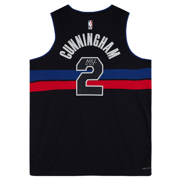Cade Cunningham Detroit Pistons Autographed Fanatics Authentic Black Jordan Brand Statement Swingman Jersey - The Ballers Bank