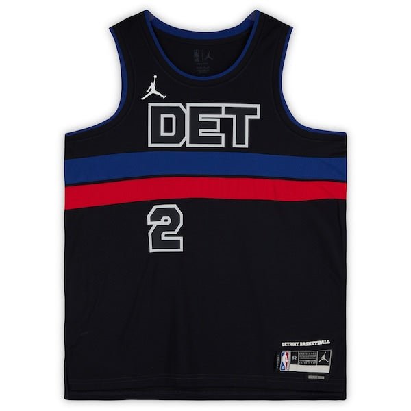 Cade Cunningham Detroit Pistons Autographed Fanatics Authentic Black Jordan Brand Statement Swingman Jersey - The Ballers Bank