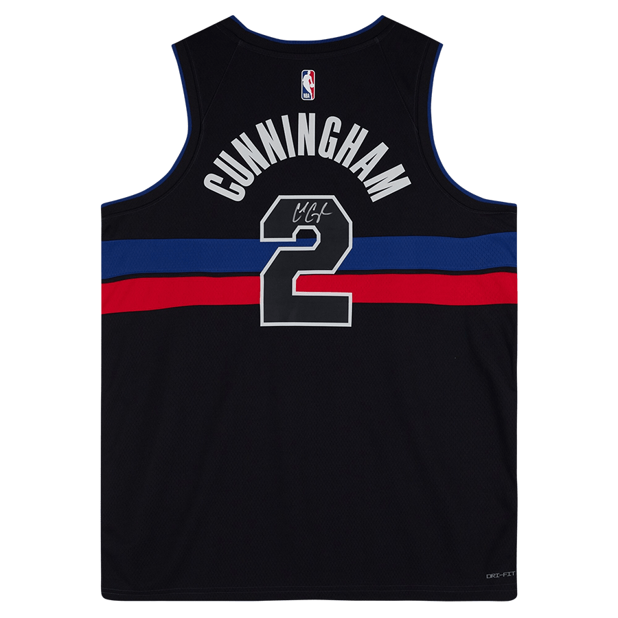 Cade Cunningham Detroit Pistons Autographed Fanatics Authentic Black Jordan Brand Statement Swingman Jersey - The Ballers Bank
