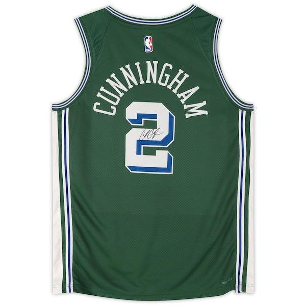 Cade Cunningham Detroit Pistons Autographed Fanatics Authentic Green Nike 2022 - 2023 City Edition Swingman Jersey - The Ballers Bank