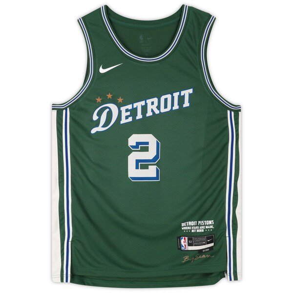 Cade Cunningham Detroit Pistons Autographed Fanatics Authentic Green Nike 2022 - 2023 City Edition Swingman Jersey - The Ballers Bank