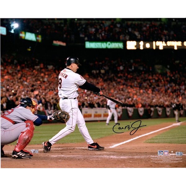 Cal Ripken Jr. Baltimore Orioles Fanatics Authentic Autographed 16" x 20" Hitting Photograph - The Ballers Bank