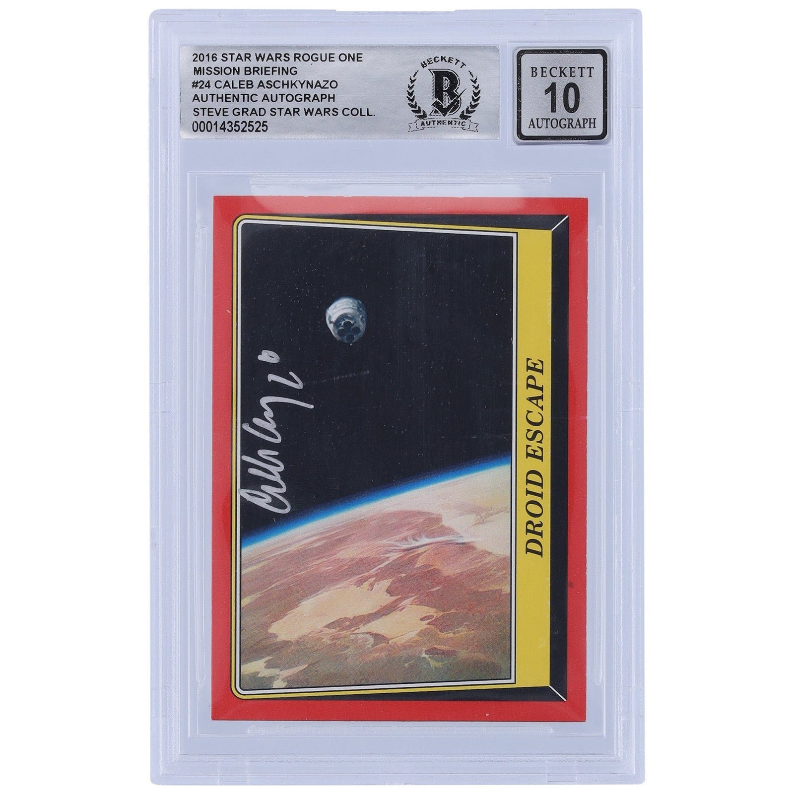 Caleb Aschkynazo Star Wars Autographed 2016 Topps Rogue One 24 BGS Authenticated 10 Card - The Ballers Bank