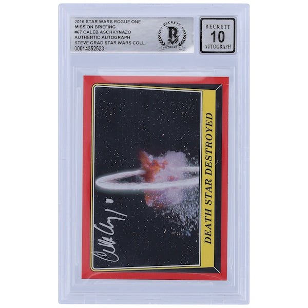 Caleb Aschkynazo Star Wars Autographed 2016 Topps Rogue One 67 BGS Authenticated 10 Card - The Ballers Bank