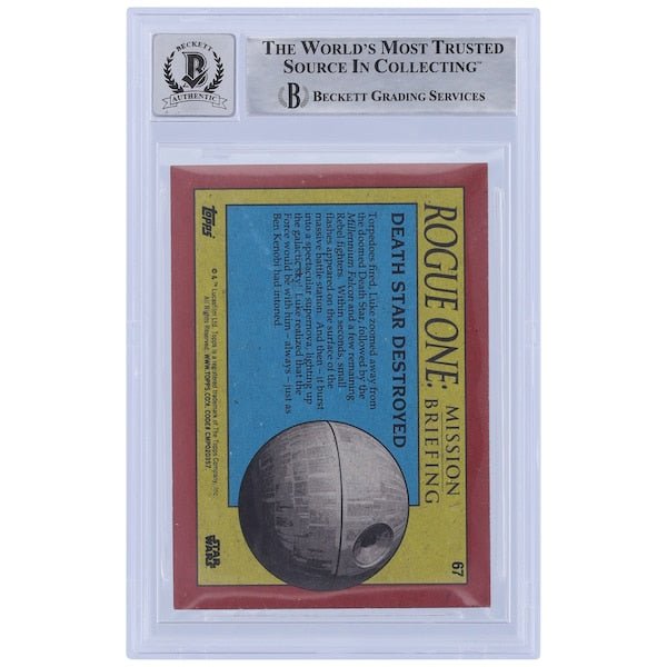 Caleb Aschkynazo Star Wars Autographed 2016 Topps Rogue One 67 BGS Authenticated 10 Card - The Ballers Bank