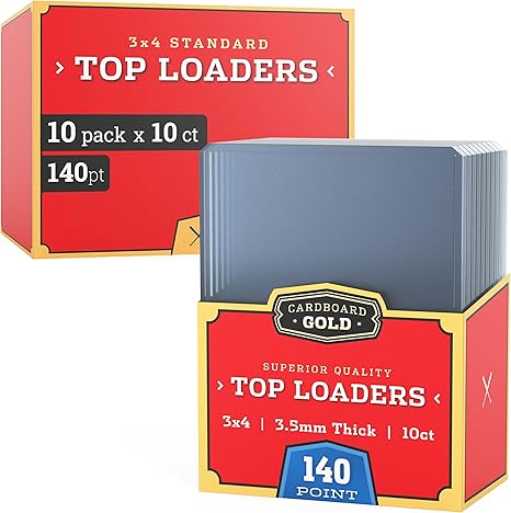 Cardboard Gold: 140 PT 3 x 4" Top Loaders - 10ct pack - The Ballers Bank