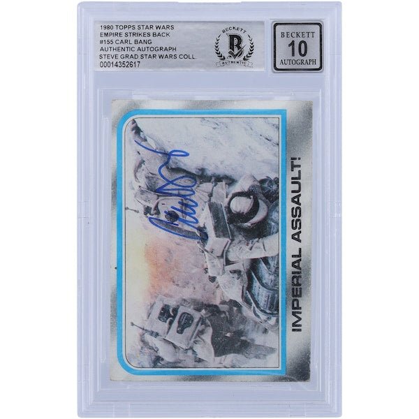 Carl Bang Star Wars Autographed 1980 Topps The Empire Strikes Back 155 BGS Authenticated 10 Card - The Ballers Bank