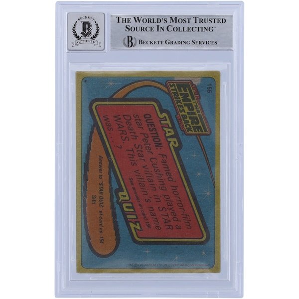 Carl Bang Star Wars Autographed 1980 Topps The Empire Strikes Back 155 BGS Authenticated 10 Card - The Ballers Bank
