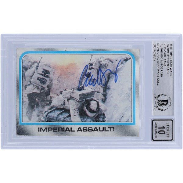 Carl Bang Star Wars Autographed 1980 Topps The Empire Strikes Back 155 BGS Authenticated 10 Card - The Ballers Bank