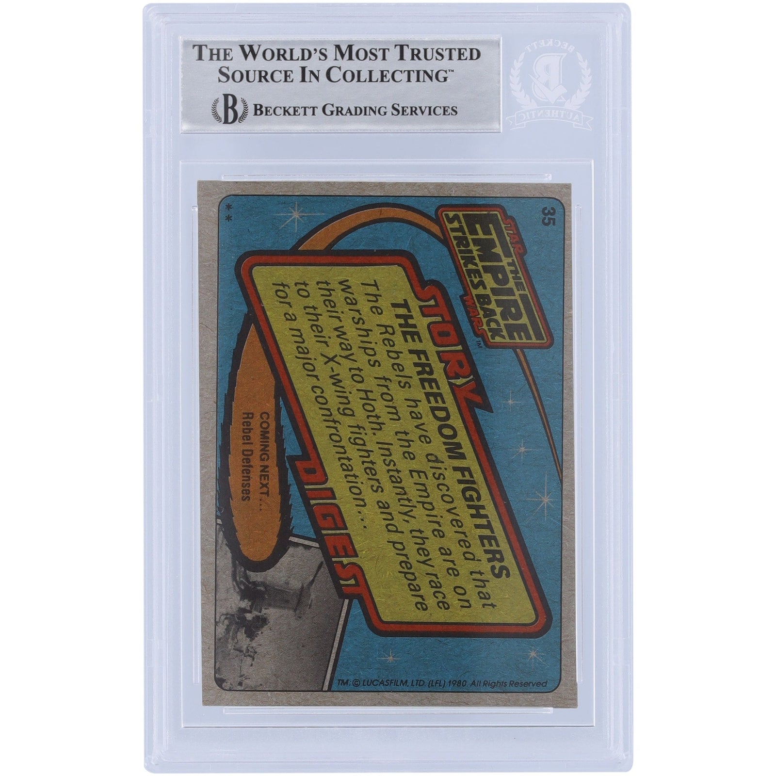 Carl Bang Star Wars Autographed 1980 Topps The Empire Strikes Back 35 BAS Authenticated Card - The Ballers Bank