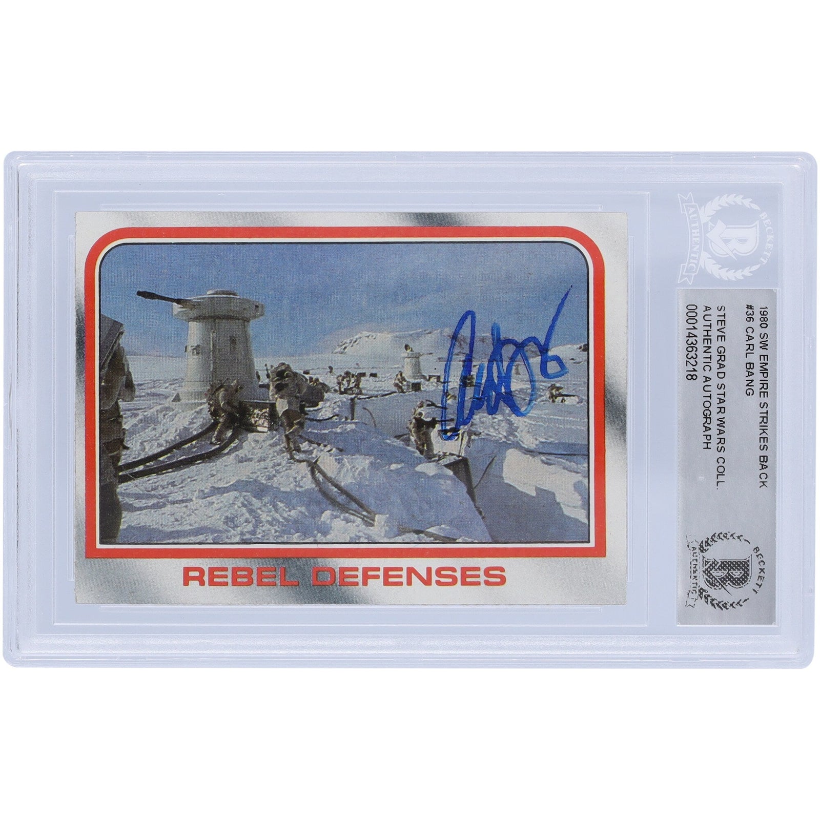Carl Bang Star Wars Autographed 1980 Topps The Empire Strikes Back 36 BAS Authenticated Card - The Ballers Bank