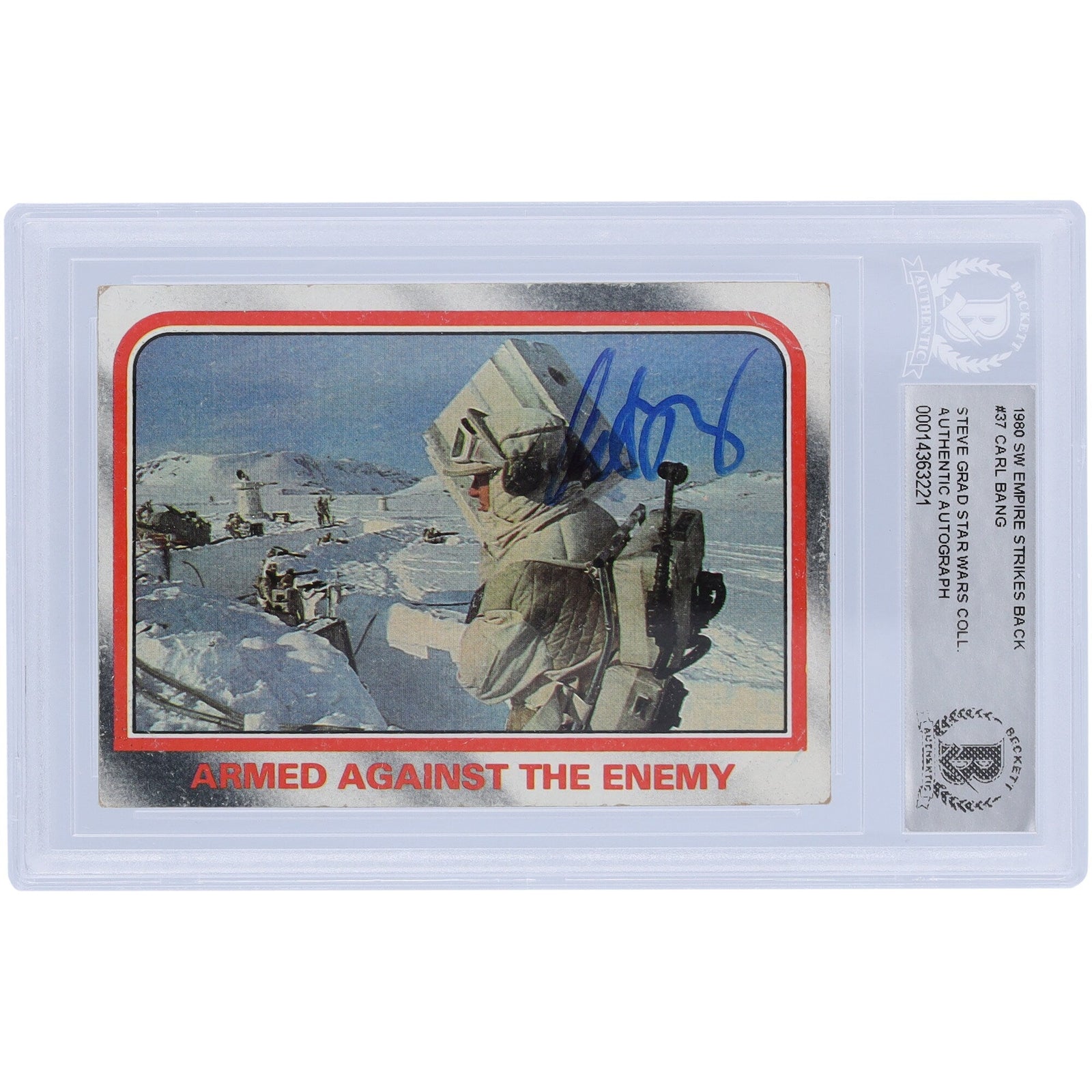 Carl Bang Star Wars Autographed 1980 Topps The Empire Strikes Back 37 BAS Authenticated Card - The Ballers Bank