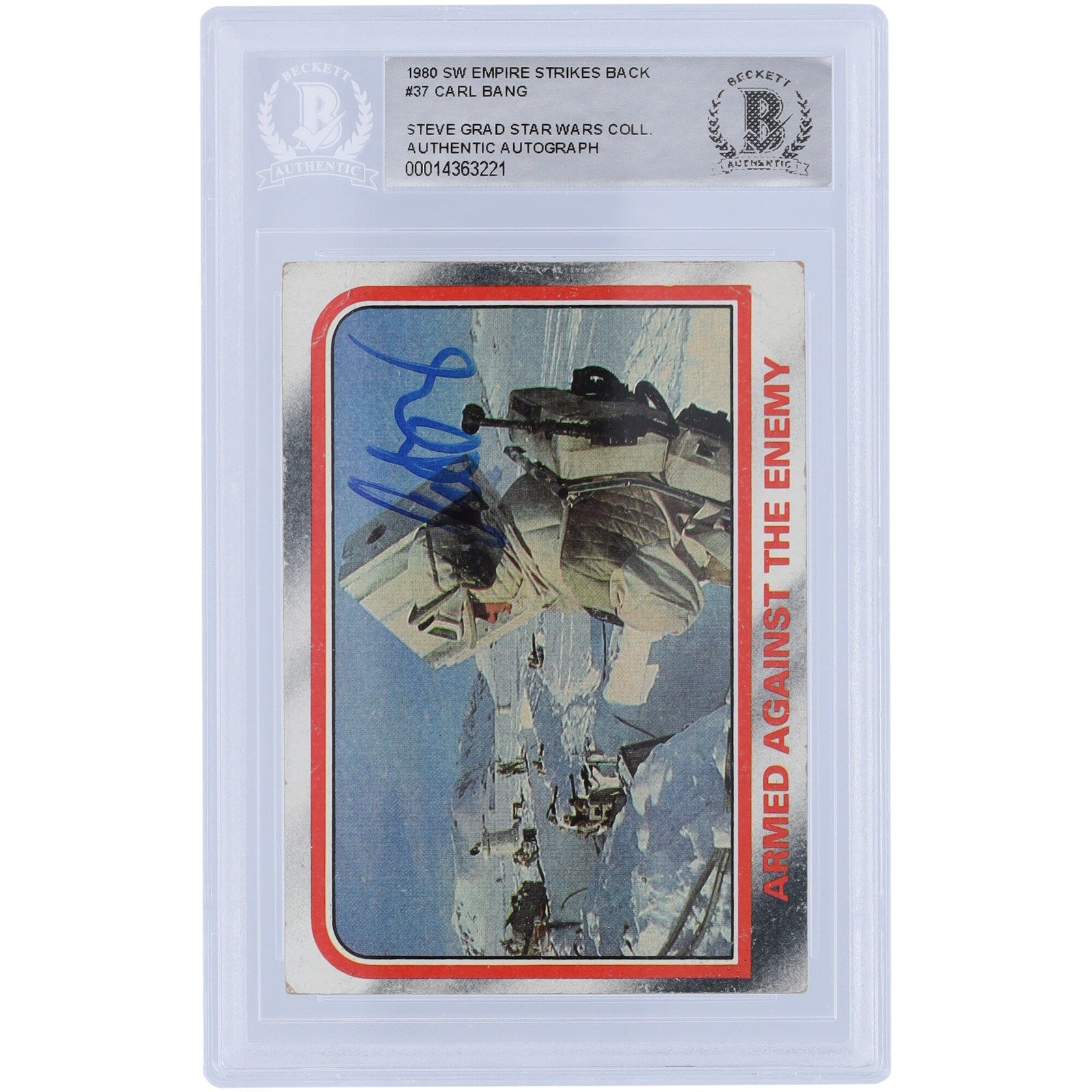 Carl Bang Star Wars Autographed 1980 Topps The Empire Strikes Back 37 BAS Authenticated Card - The Ballers Bank