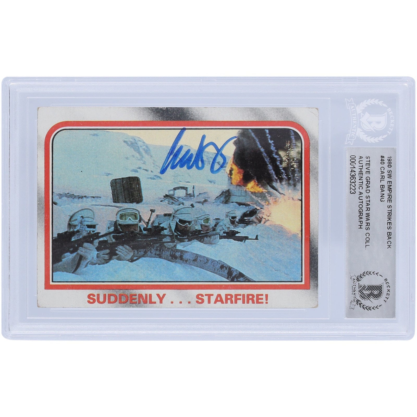 Carl Bang Star Wars Autographed 1980 Topps The Empire Strikes Back 40 BAS Authenticated Card - The Ballers Bank