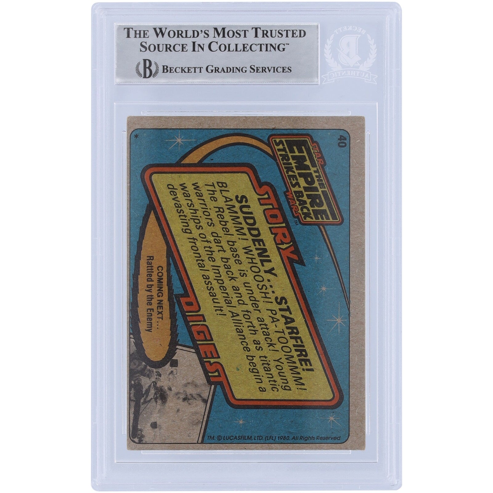 Carl Bang Star Wars Autographed 1980 Topps The Empire Strikes Back 40 BAS Authenticated Card - The Ballers Bank