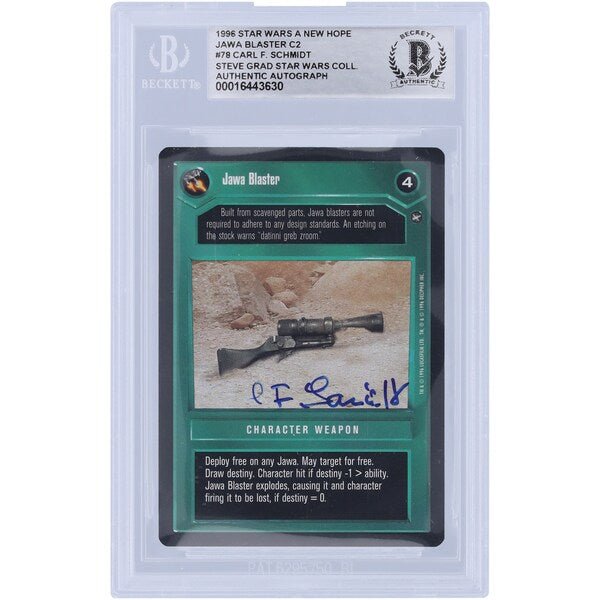 Carl Schmidt Star Wars Autographed 1996 CCG New Hope 78 BGS Authenticated Authentic Card - The Ballers Bank