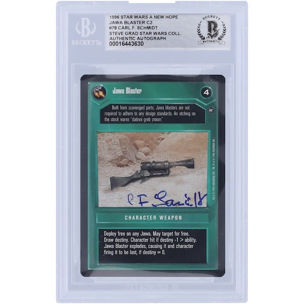 Carl Schmidt Star Wars Autographed 1996 CCG New Hope 78 BGS Authenticated Authentic Card - The Ballers Bank