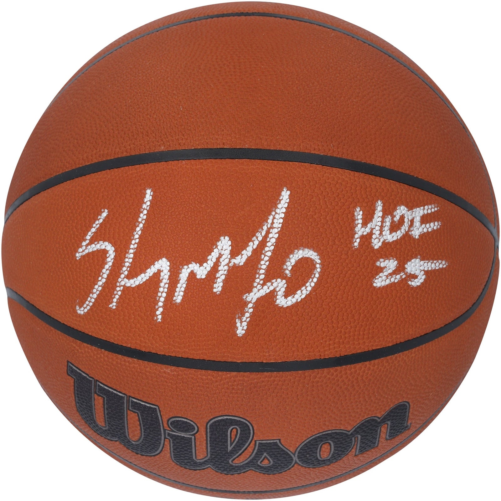 Carmelo Anthony Denver Nuggets Autographed Fanatics Authentic Wilson Official Game Basketball with "HOF 25" Inscription - The Ballers Bank