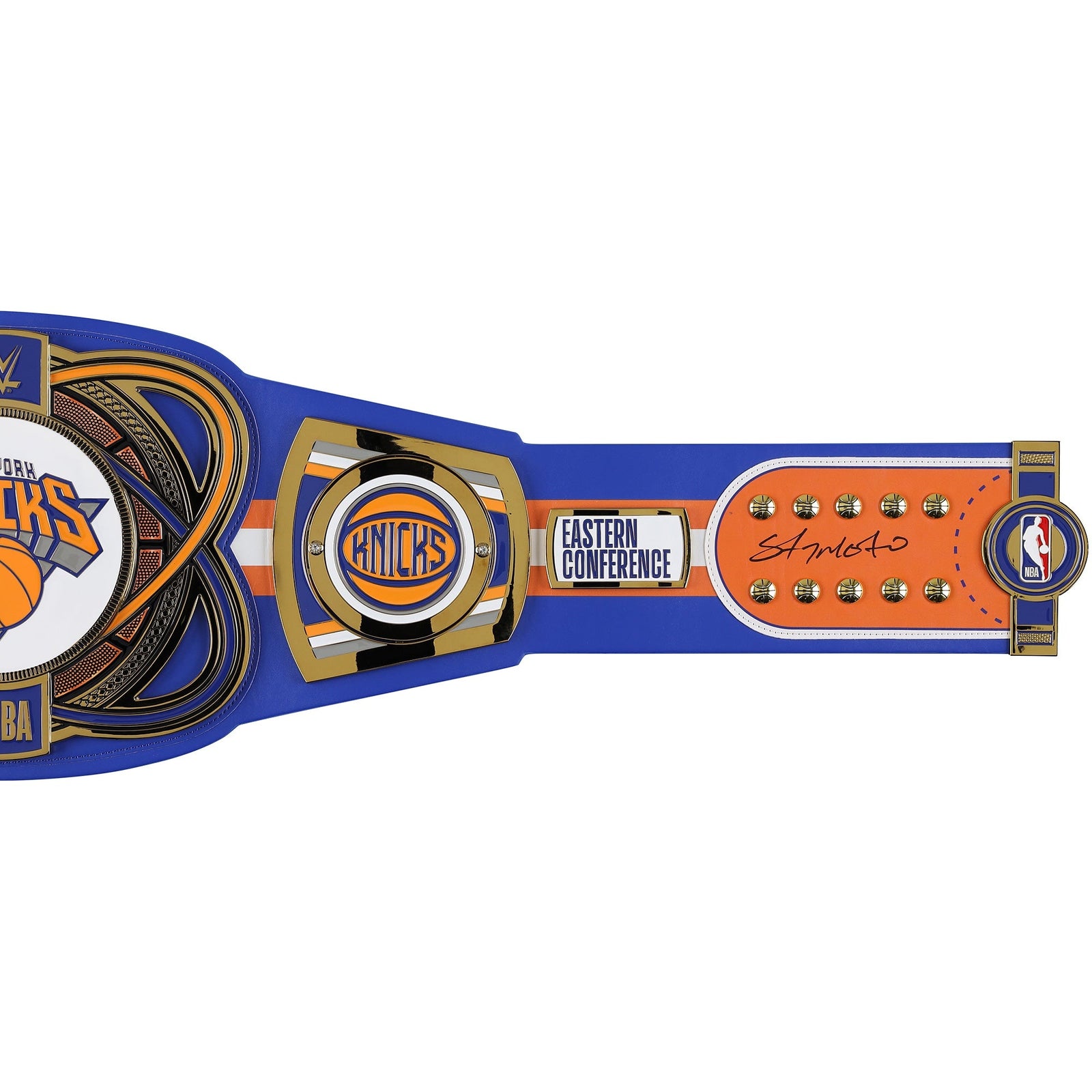 Carmelo Anthony New York Knicks Autographed Fanatics Authentic WWE Replica Title Belt - The Ballers Bank