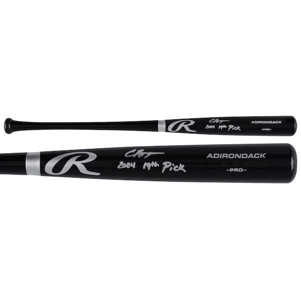 Carson Benge New York Mets Autographed Fanatics Authentic Black Rawlings Pro Bat with "2024 19th Pick" Inscription - The Ballers Bank