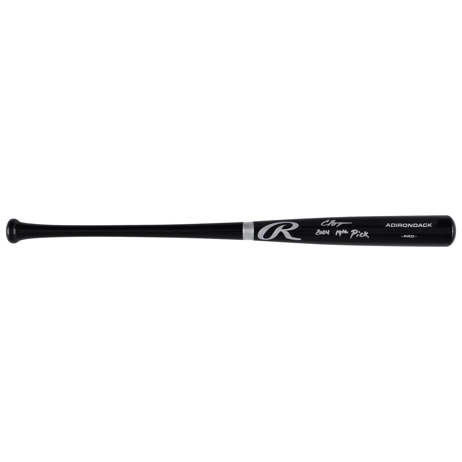 Carson Benge New York Mets Autographed Fanatics Authentic Black Rawlings Pro Bat with "2024 19th Pick" Inscription - The Ballers Bank