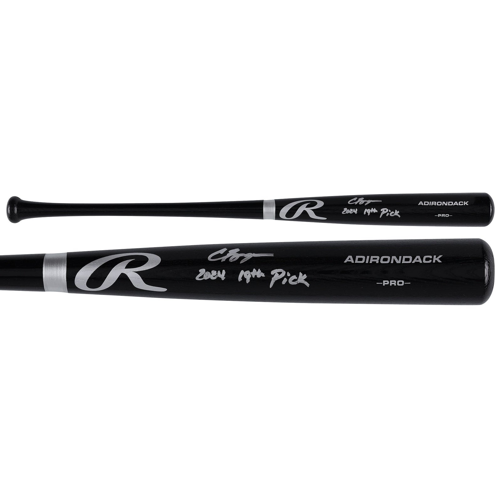 Carson Benge New York Mets Autographed Fanatics Authentic Black Rawlings Pro Bat with "2024 19th Pick" Inscription - The Ballers Bank