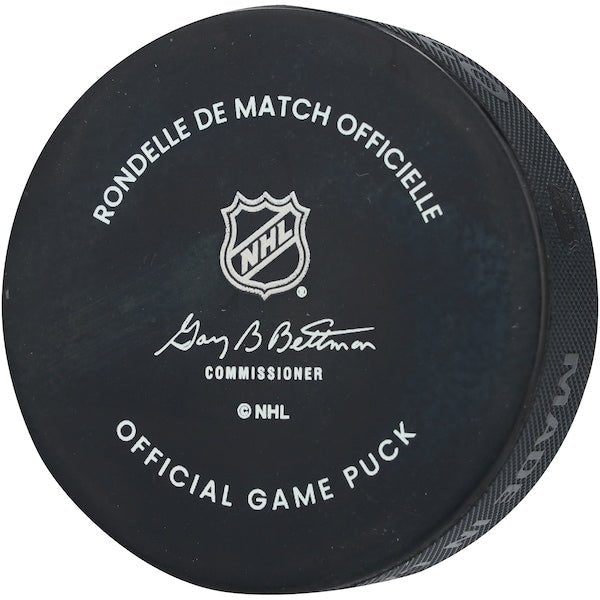 Carter Hart Vegas Golden Knights Autographed Fanatics Authentic Official Game Puck - The Ballers Bank