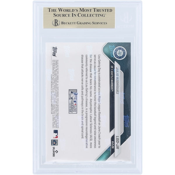 Julio Rodriguez Seattle Mariners 2025 Topps Now Lou Gehrig Day #LGD-JR BGS Authenticated 9.5 Card