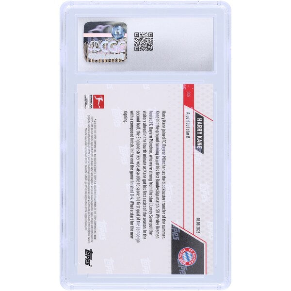 Harry Kane Bayern Munich 2023-24 Topps Now UEFA A Perfect Start! #6 CGC Authenticated 10 Card