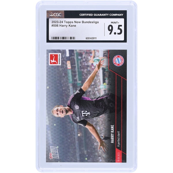 Harry Kane Bayern Munich 2023-24 Topps Now UEFA A Perfect Start! #6 CGC Authenticated 9.5 Card