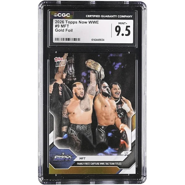 WWE Tag Team Titles Gold Foil Card #9 | CGC 9.5 Graded