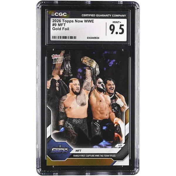 WWE Tag Team Titles Gold Foil Card #9 | CGC 9.5 Graded