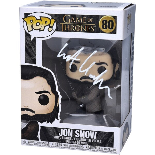Kit Harington Game of Thrones Autographed Fanatics Authentic Jon Snow Season 8 #80 Funko Pop!
