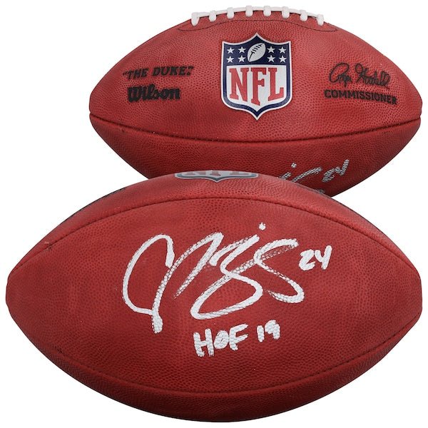 Champ Bailey Denver Broncos Autographed Fanatics Authentic Duke Full Color Football with "HOF 19" Inscription - The Ballers Bank