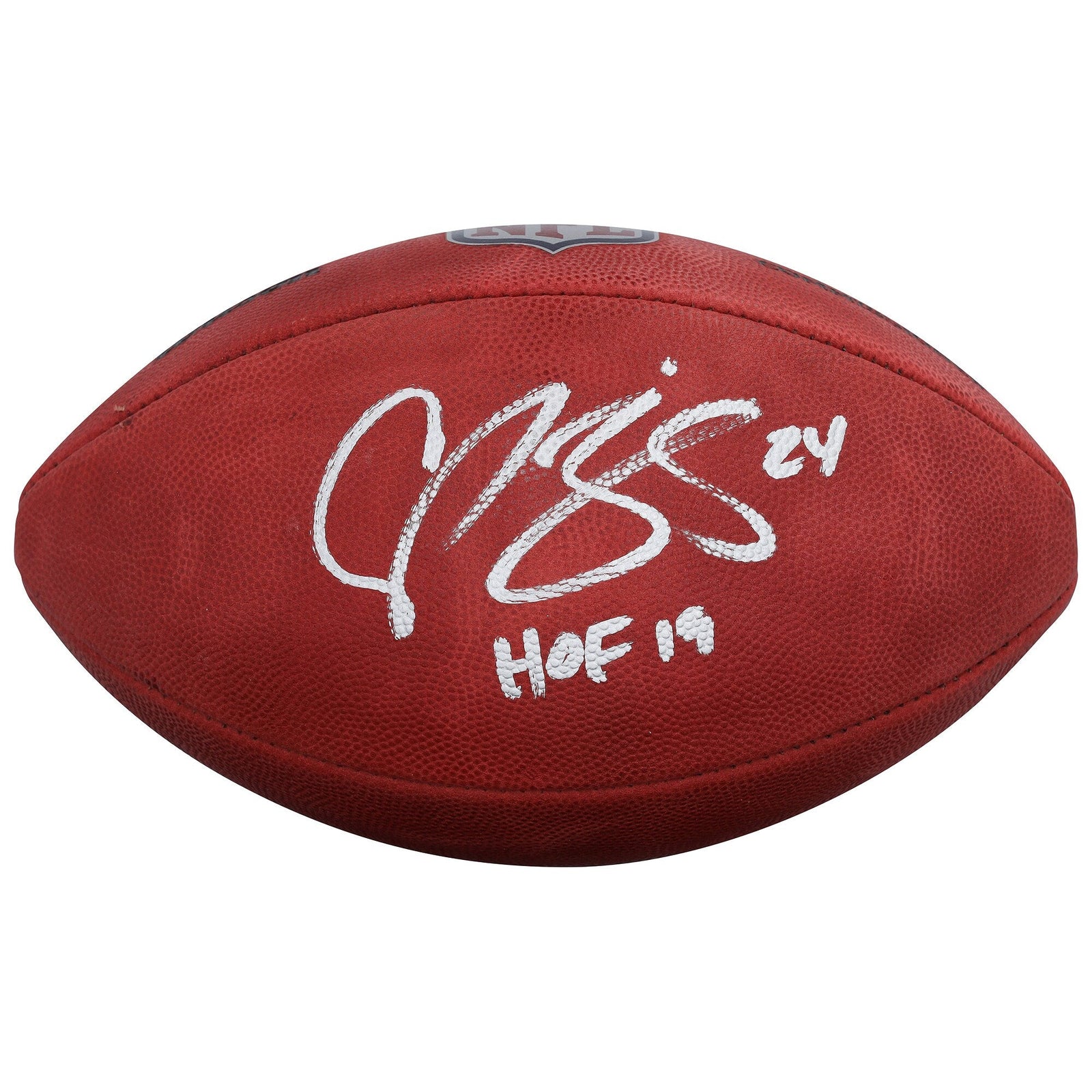 Champ Bailey Denver Broncos Autographed Fanatics Authentic Duke Full Color Football with "HOF 19" Inscription - The Ballers Bank