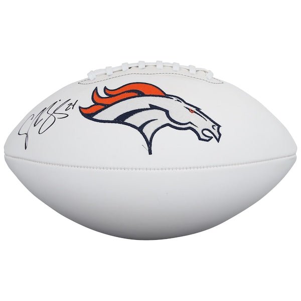 Champ Bailey Denver Broncos Autographed Fanatics Authentic Wilson White Panel Football - The Ballers Bank