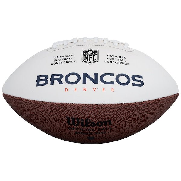 Champ Bailey Denver Broncos Autographed Fanatics Authentic Wilson White Panel Football - The Ballers Bank
